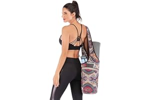 ‎DUCOMI Ducomi Tasche für Yogamatte, Tasche für Fitnessstudio, mit Wassertasche, Handtuch und Zubehör, funktionaler Schultergurt für Sport, Fitness, Pilates, Geschenk für Damen