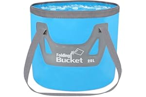 Idefair Foldable Water Bucket 20L, Space-Saving Wash Basin Collapsible Water Storage Container Folding Camping Bucket for Outdoor Traveling Hiking Fishing Gardening Car Washing
