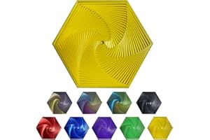 Collenatsy Fractal Fidget Hexagon,3D Printing Hexagon Fidget Toy,Spiral Fidget Toy,Pocket-Size Sensory Toy, Anti-Anxiety and Stress Relief, Hexagon Spiral, Mindful Meditation Tool