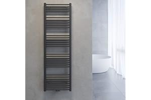 SONNI Badheizkörper 160 * 50 cm Anthrazit, Gerade Handtuchtrockner handtuch Heizkörper Bad Mittelanschluss Handtuchwärmer für Badezimmer