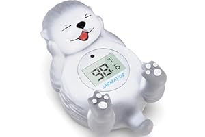 JARMAPOZ Baby Bath Thermometer, Newborn Bath and Room Temperature Thermometer Safety Floating Toy, Bathtub Thermometer for Infant at Fahrenheit and Celsius Degree
