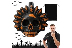 YUNLAISHAOCER Silbato de la muerte azteca, silbato de la muerte azteca, silbato de la muerte más alto, auténtico grito humano de más de 125 decibelios, regalo de instrumento para la fiesta de los muertos (B)
