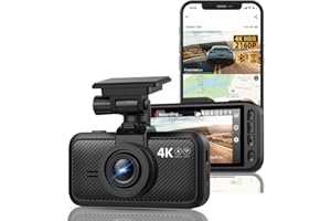 Miofive Dash Cam Front for Car 4K/2160P Dash Camera with 5G WiFi and Bluetooth APP,Built-in GPS 3.0" IPS Screen Dashcam 140° Wide Angle, G-Sensor, HDR, Night Vision, 24H Parking Mode