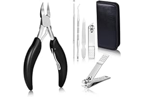 ‎AUERVO 6 Stück Nagelknipser Set, Zehennagelknipser für Dicke Nägel, Edelstahl Nagelscheren Set, Maniküre Set für dicke Nägel und Eingewachsene Fußnägel, Fußnagelzange Set für Senioren/Männer/Frauen