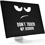 kwmobile 27-28" Monitor Cover - Protezione Monitor PC Antipolvere Schermo Computer - Custodia Protettiva Don't Touch My Scree