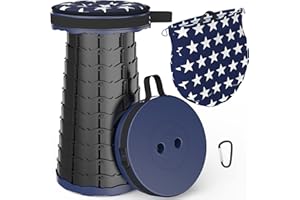 LOCYOP Sgabello Pieghevole Portatile Sgabello Campeggio Regolabile Sgabello Da Campeggio Per Pesca Campeggio Escursione Trekking Carico Massimo 200kg