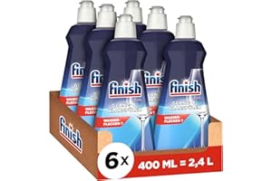 ‎FINISH Finish Glanz- und Klarspüler – Für strahlendes und trockeneres Geschirr ohne Wasserflecken – Megapack mit 6 x 400 ml