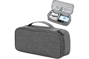 Teskyer Kabeltasche Organizer, Kabel Organizer Tasche, Reise Essentials Elektronik Zubehör Organizer, Protable Tech Pouch für Ladegeräte, Kabel, Power Bank, SM13 - Dunkelgrau