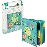 Janod - Libro da Bagno Magico - Tartarughe Marine - 8 Pagine Illustrate - Inchiostro Magico - Gioco da Bagno - Multisensorial