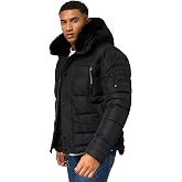 STONE HARBOUR Witaas Winter Jacket Warm Quilted Jacket with Removable Hood S-3XL