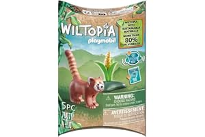 Playmobil 71071 Panda Roux - Wiltopia - Carte d'animaux à Collectionner - Gamme Wiltopia avec Plus de 80% de matériaux recyclés ou biosourcés en Moyenne - Dès 4 Ans