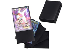 Moocuca Card Sleeves 66 * 91mm, 100 Bustine Protettive Nero, Safe Protective Sleeves Maniche di Carta per YuGiOh, Pokemon, Ultimate Guard