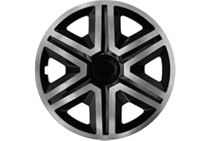 NRM Action Lot de 4 enjoliveurs universels pour voiture (graphite/noir, 16")