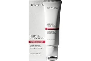 Bestkiss Retinol Neck Firming Cream with Built-in Massage Roller - Anti-Ageing Tightening & Lifting Cream for Sagging Skin, Double Chin & Turkey Neck - with Niacinamide & Hyaluronic Acid - 50ml