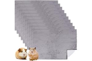 FOUVIN 10 Tappetini per Porcellini d'India, Cuscinetti Assorbenti Impermeabili per Pipì, Tappetini per Pipì di Coniglio, Traversine Lavabili per Cani, Criceti Catti e Altri Piccoli Animali