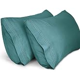 Lirex 2-Pack Pillowcases 1800 Thread Count, Soft Brushed Microfiber Pillowcases, Breathable Wrinkle Free and Machine Washable