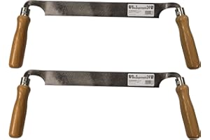 BAUSUPERMARKT24 2 TLG Zugmesser gerade SET Ziehmesser bestehend aus 2 mal Zugmesser gerade Abziehmesser Bogenbau Zug Messer Zieh Messer Zugklinge Klinge GERADE