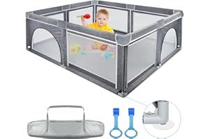 Kidsbuddy Parque Bebé 150x180 cm,Parque De Juegos Bebé,Corralito Bebe con Malla Transpirable，Fácil Instalación y Limpieza,Centro de Actividades para Niños,Parque Infantil Bebe