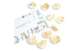 Valentte Soy Wax Melts Strong Scented, Aromatherapy Essential Oils, Natural Ingredients, Long Lasting Fragrance, Gift Set, Made in the UK (Jasmine and Rosewood Wax Melt Set)