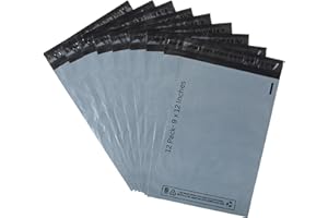 DVIVA 12pcs Postage Bags for Clothes |9"x12" Waterproof and Tear-Proof Mailing Bags | Large Parcel Bags for Delivery, Shipping & Packages