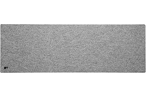 Oakywood Filcowo-korkowa podkładka na biurko – trwała, ręcznie wykonana minimalistyczna mata na biurko ze stabilną korkową podstawą – 100% wełny merynosów i korek – Szara 90x30cm (35,4x11,8 in)