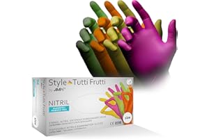 AMPRI STYLE tutti frutti, Nitril-Untersuchungshandschuh, puderfrei, Farbenmix, Gr. XS | Box (96 Stück)