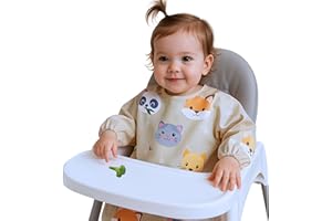 BOLDY BABIES Babero con Mangas Impermeable | Babero con Mangas | Baby Led Weaning | Babero Bebe Impermeable | Baberos Bebe Impermeables con Manga | Babero Mangas | Babero Manga Larga Impermeable | Babero con Manga
