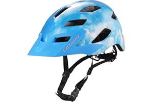 Exclusky Casco de Bicicleta Hombre Casco Bicicleta Mujer Casco Patinete Electrico Adulto Casco MTB Hombre Ciclismo con Visera y Luz LED (56-61CM)
