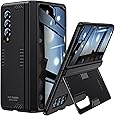 spoovcto for Samsung Z Fold4 Case: Privacy Screen Protector & Kickstand, Slim Hinge Protection, Wireless Charging Phone Stand Cover for Galaxy Z Fold 4 5G (Privacy Black)