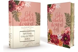 NIV, Artisan Collection Bible, Women’s Bible with Journaling Space, Cloth over Board, Pink Floral, Designed Edges under Gilding, Red Letter, Comfort Print