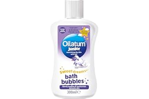 Oilatum Junior Sweet Dreamz Bath Bubbles 300 ml, avec technologie améliorant le sommeil pour les bébés et les enfants à la peau sèche, sensible et sujette à l'eczéma