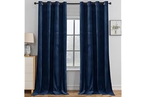 YSTELLAA Sammetsgardiner Om 2 Set, 140 X 225 Cm, Ljustäta För Sovrum, Termiska Gardiner Med Öljetter, Ljudisoleringsgardin Te