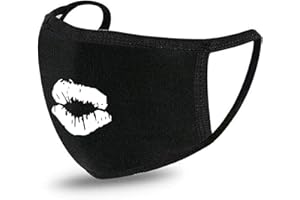 ASAB Unisex Reusable Face Mask Protection Washable Facial Skin Mouth Nose Shield Breathable Anti Smoke Pollution Bike Motorcycle Sport (Lips)