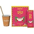 Indicup Tomato Soup Instant Premix , Pack of 1- 10 sachets, Instant soup premix, Refreshing taste,