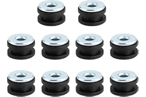 QQMORA Kit d'œillets en caoutchouc pratique argenté accessoire noir de pièces de rechange pour moto,motorcycle fairing