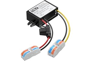 THLY 12V to 5V Step Down Converter 5A 25W with Fuse Waterproof and Wire Terminal Block, More safe 24V to 5V DC Converter, Buck Converter 12V to 5V for Truck Vehicle Boat System (Accept DC 8-40V Inputs)