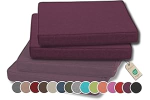 ‎GUTEKISSEN Gutekissen® Stuhlkissen Polsterauflage Auflage für Stühle/Bänke für Haus und Garten Sitzauflage Gartenkissen Sitzkissen viele Farben FK5 (50x50, Violett, 2)