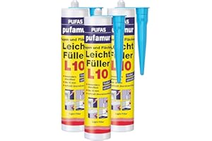 3x PUFAS Pufamur Fugen und Flächen Leichtfüller L10 310ml, inklusive kör4u Tülle (3)