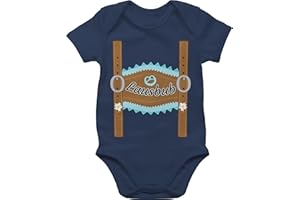 Shirtracer - Baby Body Junge Mädchen - Kompatibel mit Oktoberfest Outfit - Lausbub Lederhose
