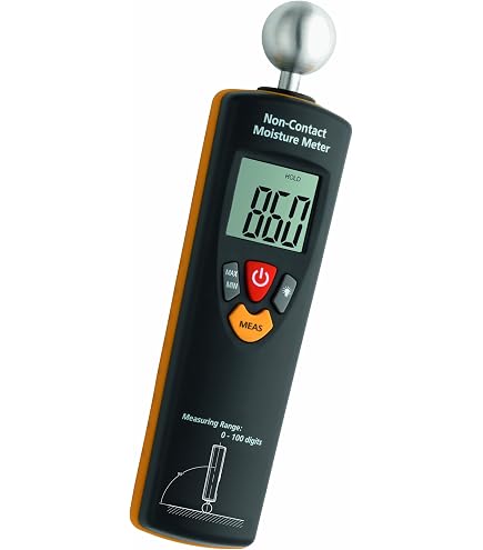 Humidimètre Pour Matériaux De Construction Basetech FM-10 - Mesure Non Invasive 0.1% à 99.9% - Pour Bois, Plâtre, Béton