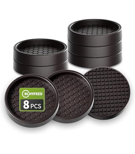 Meubelonderzetters, 4 stuks, meubelonderzetters, 75 mm, antislip pads, meubels, rond, antislip, geschikt voor tapijt, houten vloeren, meubelwielen, tafel, antislip meubelsteun (zwart Meubelonderzetters, 4 stuks, meubelonderzetters, 75 mm, antislip pads, meubels, rond, antislip, geschikt voor tapijt, houten vloeren, meubelwielen, tafel, antislip meubelsteun (zwart