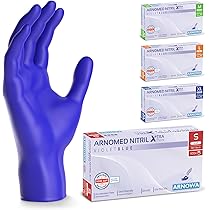 Solution 100 – Guanti In Nitrile, Guanti, Blu/viola, 100 Pezzi - Foto 4