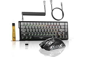 ATTACK SHARK 3-in-1 Kabellose X68PROHE-Tastatur und X11-Gaming-Maus-Kombination,BT/2,4G/Wired,8KHz-Magnetschalter mit schnellem Trigger,PixArt PAW3311,22000DPI,gewickeltes C01PRO–Schwarzer Farbverlauf