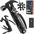Gifts for Men, BIBURY Mini Hammer Multitool and Snowflake Multi Tool, Unique Christmas Birthday Gift Ideas, Outdoor Accessories Camping Tools Gadgets for Men Gifts for Him Black