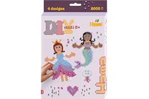 Hama Hanging Box - Princess and Mermaid | Approx. 2.000 Beads, 1 Princess pegboard No. 258, 1 Hama gems, Colour Printed Design Sheet, Instructions and Ironing Paper