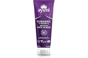 Ayumi Turmeric & Bergamot Face Scrub, Deeply Cleanses Pores & Buffs Away Dead Skin Cells, Rich in Avocado Oil to Treat Dry & Dehydrated Skin 1 x 125ml