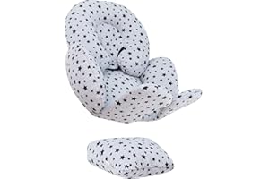 JYOKO KIDS Riduttore Antiallergico universale per Ovetto, Passeggino, Navicella 100% cotone (Black Star, 3 Pezzi)