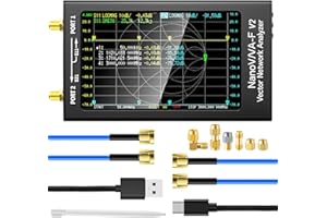 AURSINC NanoVNA-F V2 Ultimo Analizzatore di Rete Vettoriale 50KHz-3GHz HF VHF UHF VNA Schermo LCD da 4,3 Pollici Analizzatore di antenna - Misurazione dei Parametri S, Fase, Ritardo, Diagramma Smith