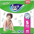 Fine Baby, Double Lock Diapers Size 5 Maxi 11-18kg, 44pcs, Pack of 1