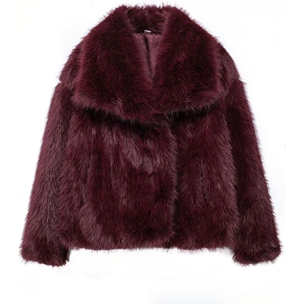 Manteau Long Boden Femme Taille UK 12 - Bordeaux/rouge - Fausse Fourrure Douce - Occasion Très Bon état